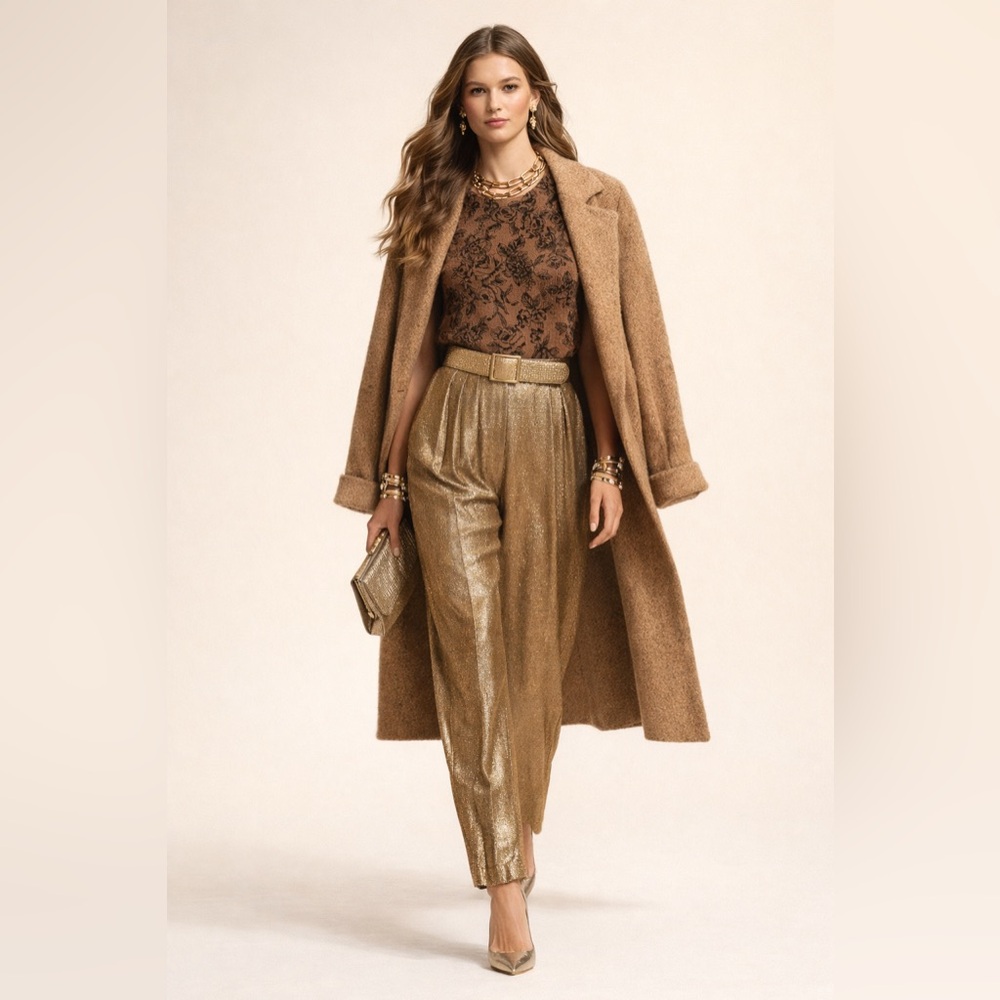 Vintage Wool Angora Floral Sweater Top 3X